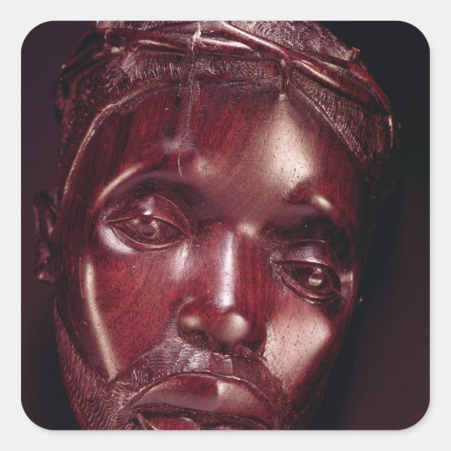Christus gekrönt mit Thorns Quadratischer Aufkleber (Vorderseite)