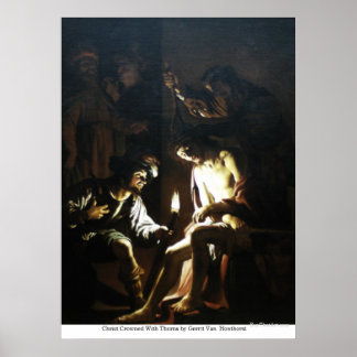 Christus gekrönt von Thorns von Gerrit Van Honthor Poster