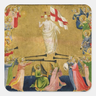 Christus glorifizierte im Gericht von Himmel, Quadratischer Aufkleber