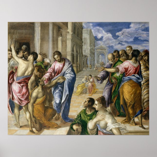 Christus Healing the Blind Poster (Vorne)