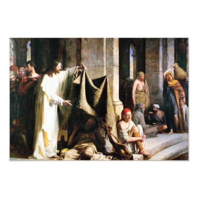 Christus heilt den Kranken in Bethesda von Carl Bl Fotodruck (Vorne)
