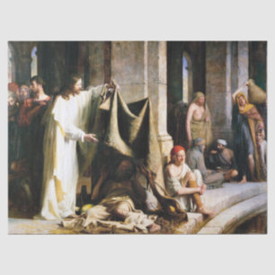 Christus heilt den Kranken in Bethesda von Carl Bl Seidenpapier