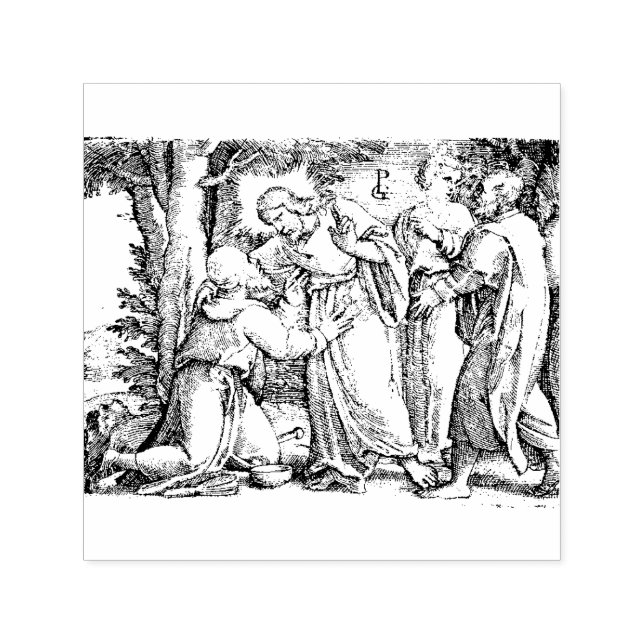 Christus heilt die Leper Permastempel (Design)