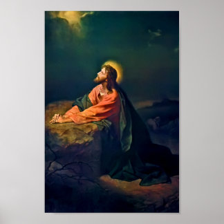 Christus im Garten der gethsemane Print Poster