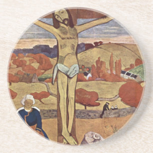 Christus im Gelben by Paul Gauguin, Vintage Fine A Getränkeuntersetzer