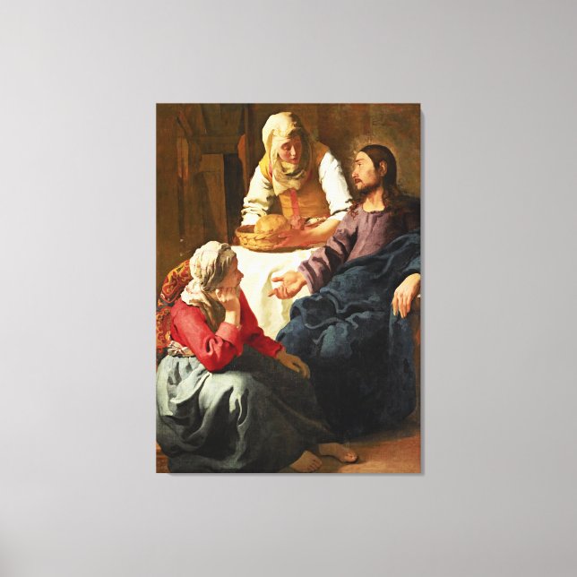 Christus im Haus von Martha und Maria Leinwanddruck (Vorderseite)