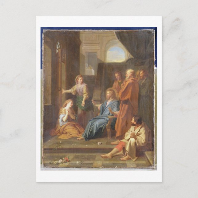 Christus im Haus von Martha und Maria Postkarte (Vorderseite)