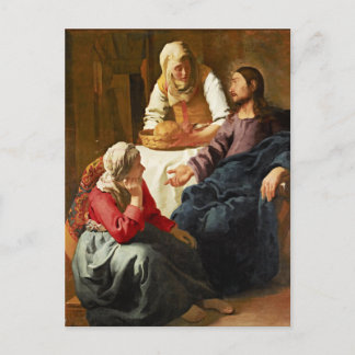 Christus im Haus von Martha und Maria Postkarte