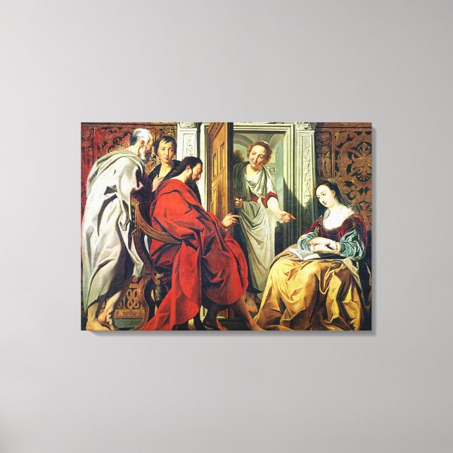 Christus im Haus von Martha und Maria von Bethany Leinwanddruck (Vorderseite)