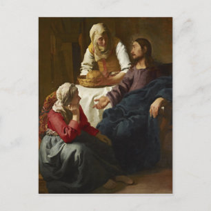 Christus im Haus von Martha und von Mary (Vermeer) Postkarte