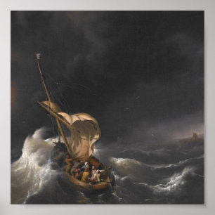 Christus im Sturm am Meer von Galiläa c. 1695 Poster