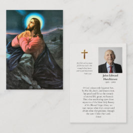 Christus in der Gethsemane-Gedenkkarte Platzkarte