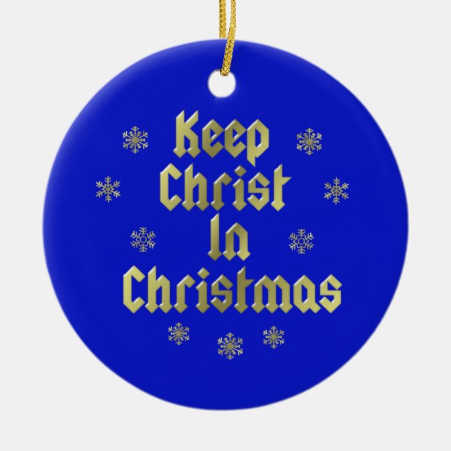 Christus in der Weihnachtsbaumschmuckdekoration be Keramikornament (Vorne)
