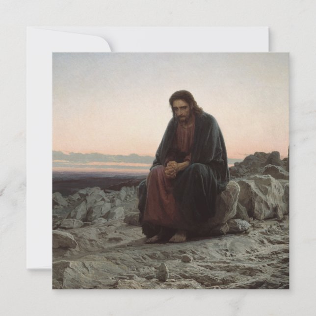 Christus in der Wildnis (von Ivan Kramskoi) Karte (Vorderseite)