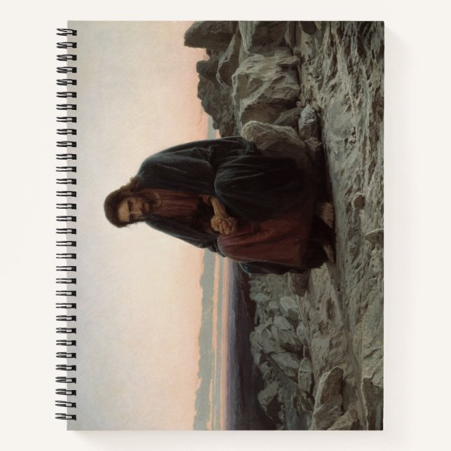 Christus in der Wildnis (von Ivan Kramskoi) Notizbuch (Vorderseite)
