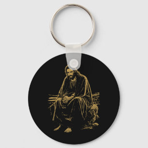 Christus in der Wüste Jesus Gebet Christliche Glau Schlüsselanhänger