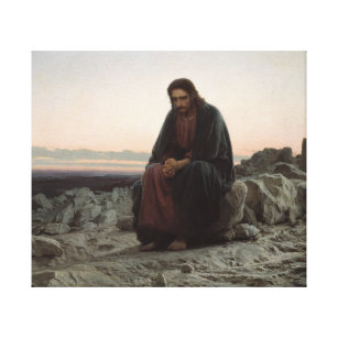 Christus in der Wüste Leinwanddruck