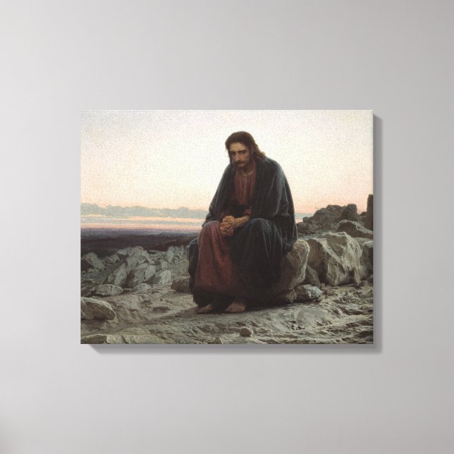 Christus in der Wüste Leinwanddruck (Vorderseite)
