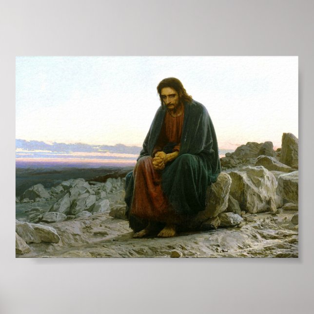 Christus in der Wüste Poster (Vorne)