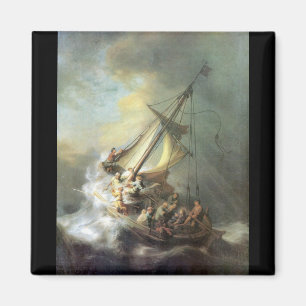 Christus in einem Sturm auf dem Meer von Galiläa Magnet