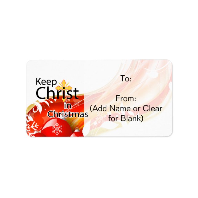 Christus in Weihnachts-Geschenk-Tag behalten Adressaufkleber (Vorne)