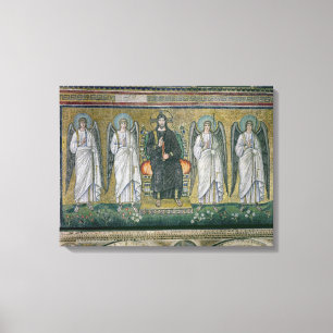 Christus inthronisierte mit den Engeln Leinwanddruck