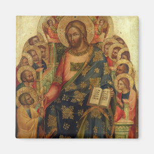 Christus inthronisierte mit Heiligen und Engeln Th Magnet