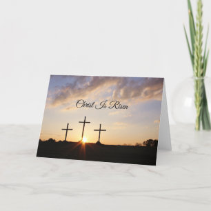 Christus ist auferstanden Ostern religiös Dankeskarte