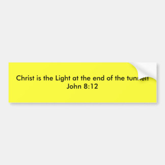 Christus ist das Licht am Ende des Tunnels! Autoaufkleber