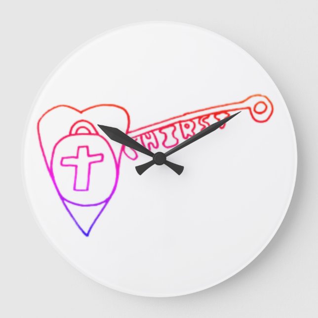 Christus ist die Schlüsselmauer Große Wanduhr (Vorderseite)