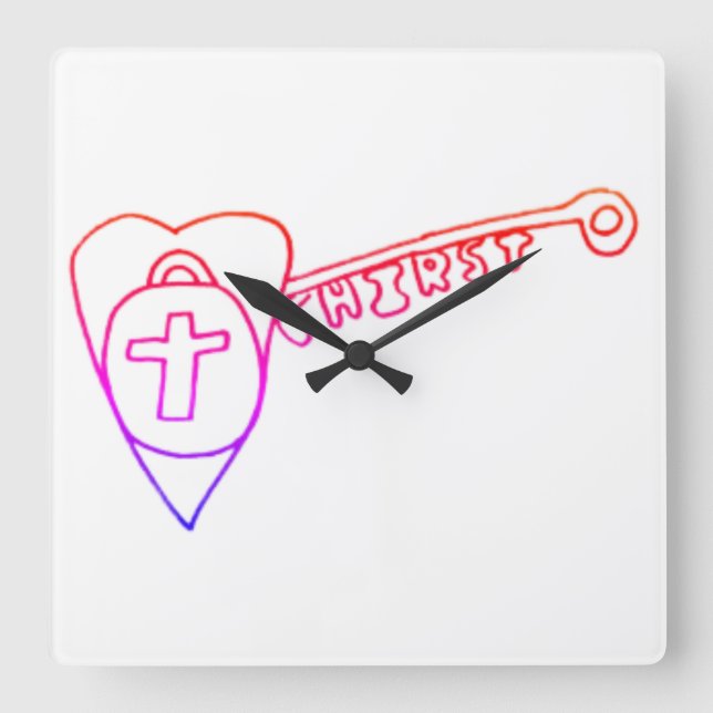 Christus ist die Uhr am Schlüsselplatz (Vorderseite)