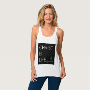 Christus ist ein Lebensläufer und ein Frauenkreuz Tank Top