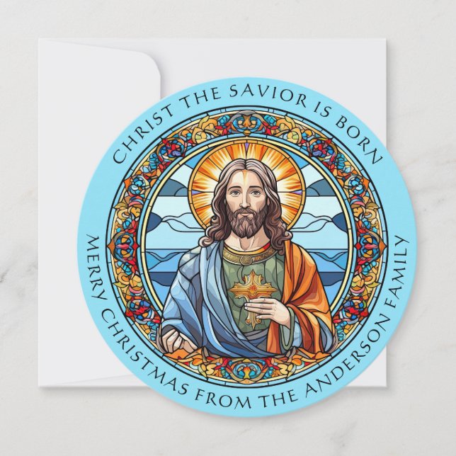 Christus ist Geborene religiöse Weihnachten (Vorderseite)