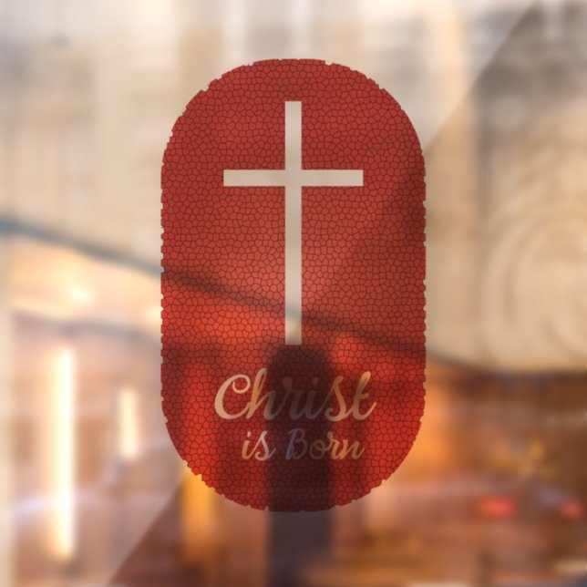 Christus ist Geborene religiöse Weihnachten Fensteraufkleber (Blatt 2)
