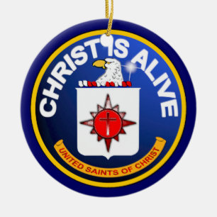 Christus ist - identische CIA-Ikone lebendig Keramikornament