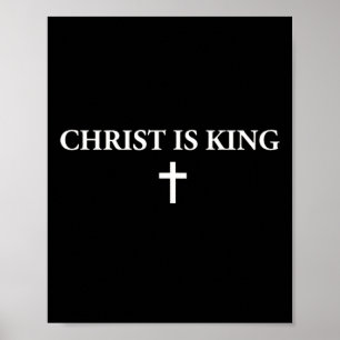 Christus ist König Christliches Kreuz Religiöse Je Poster