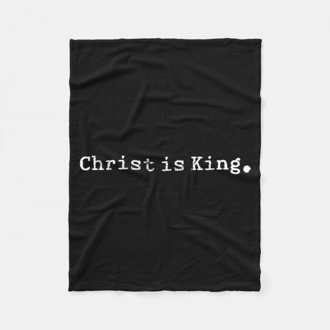 Christus ist König Jesus Katholisch Christlich Chr Fleecedecke (Vorderseite)