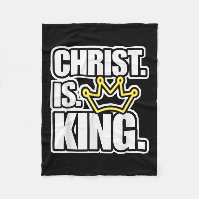 Christus ist König Krone Jesus Lover für Christlic Fleecedecke (Vorderseite)
