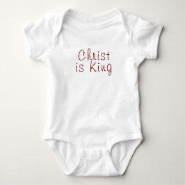 Christus ist König | Roter Text auf Weiß Baby Strampler