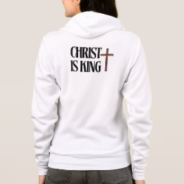 Christus ist König | Schwarzer Text und Braunes Ho Hoodie