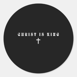Christus ist König subtile Christliche minimale re Runder Aufkleber