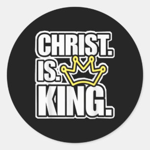 Christus ist Königskrone Jesus Liebhaber für chris Runder Aufkleber