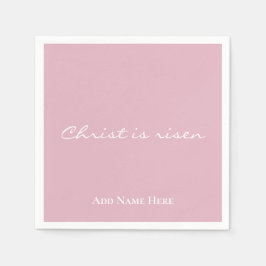 Christus ist Risen | Benutzerdefiniertes rosa Chri Serviette