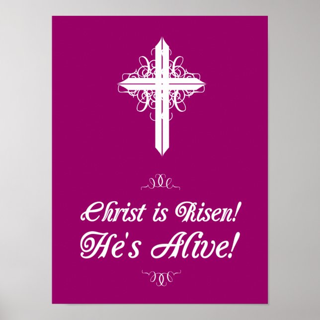 Christus ist Risen! Er ist lebendig! Osterposter 1 Poster (Vorne)