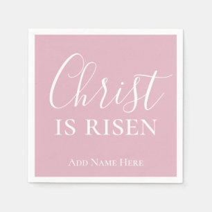 Christus ist Risen Pastel Pink Religious Oster Serviette