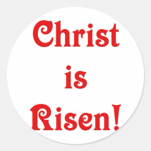 Christus ist Risen Runder Aufkleber