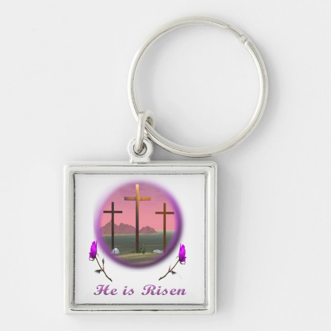 Christus ist Risen Schlüsselanhänger (Vorne)