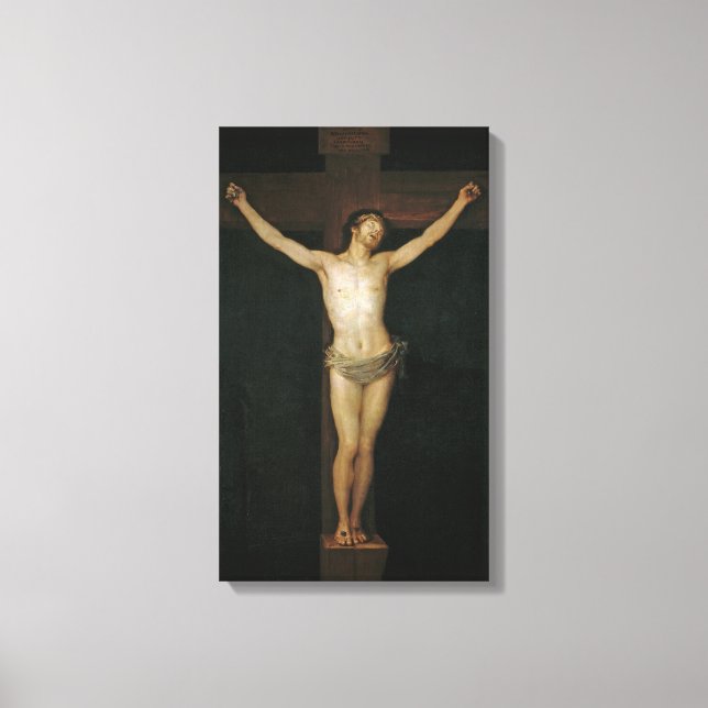 Christus (Jesus am Kreuz) (von Goya) Leinwanddruck (Vorderseite)