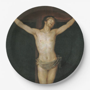 Christus (Jesus am Kreuz) (von Goya) Pappteller