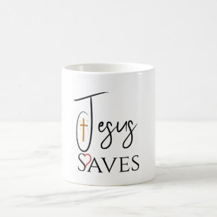 Christus Jesus rettet Kreuz Herz Kaffeetasse